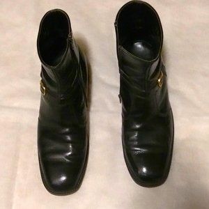 Vintage Freeman Flex Men's Zipper Boots Black 10C